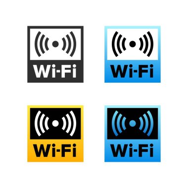Wi-Fi internet işareti, set