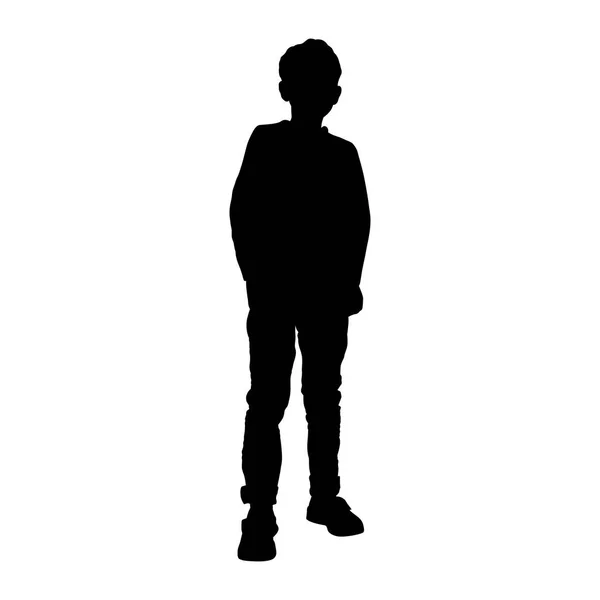 Junge Kind Teenager Silhouette — Stockvektor