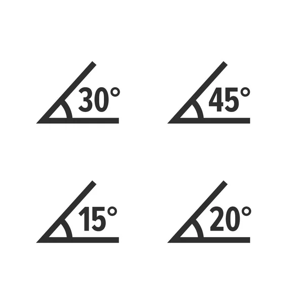 Ángulo Con Valor Grados Conjunto — Archivo Imágenes Vectoriales