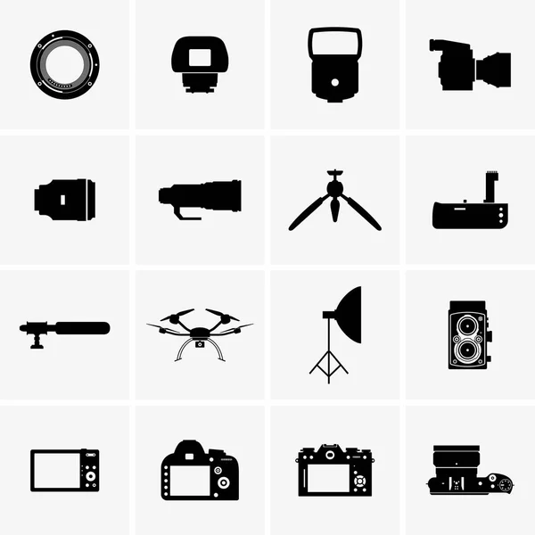 Kameras Und Fotoausrüstung — Stockvektor