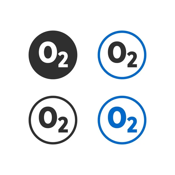 Zuurstof Pictogrammenset Formule — Stockvector