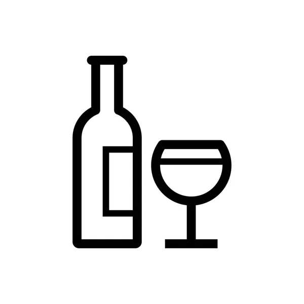 Alcohol Drink Bottle Glass — Stock Vector