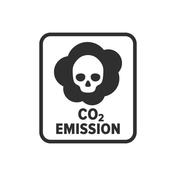 Símbolo Emissão Co2 Vector —  Vetores de Stock