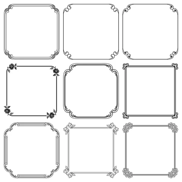 Set Decorative Frames — Stock Vector