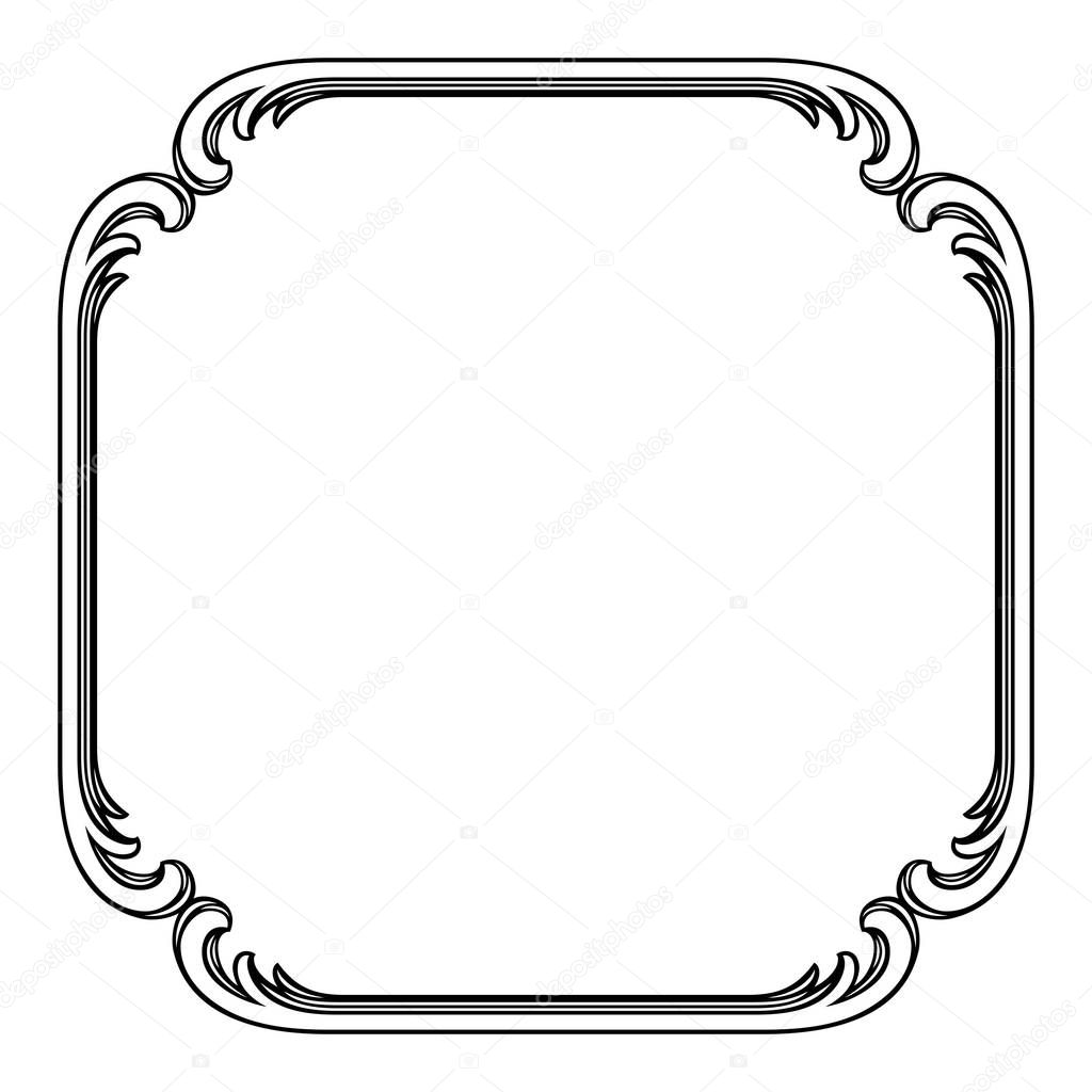 Frame with decorative corners