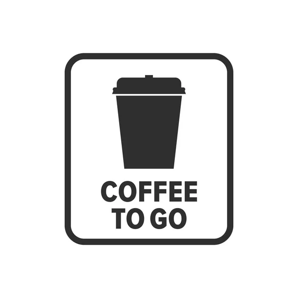 Kaffe Att Symbol Vektor — Stock vektor