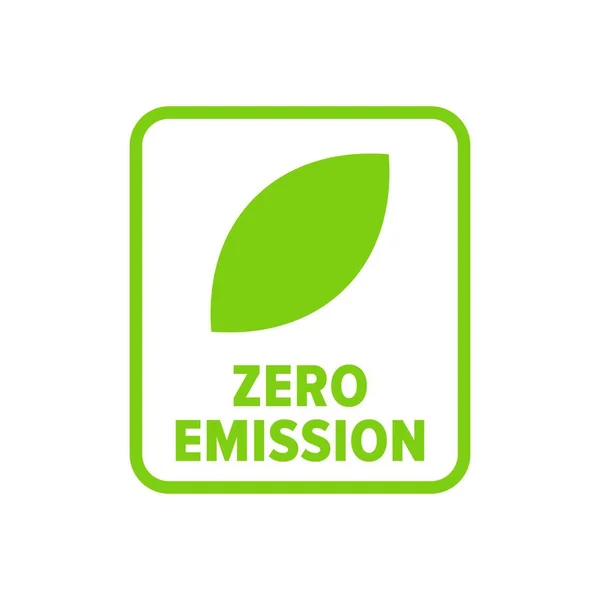 Zero Emission Symbol Vector — Stock Vector