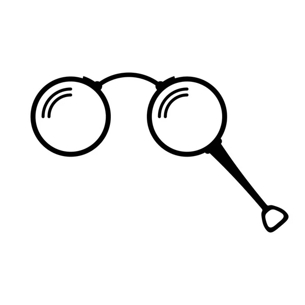 Lorgnette Une Paire Lunettes Avec Une Poignée Des Lunettes Opéra — Image vectorielle