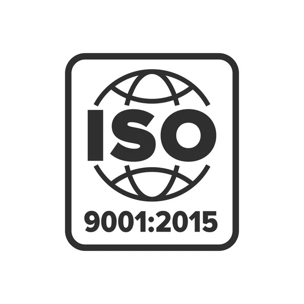 Símbolo Certificado Iso 9001 Vector — Archivo Imágenes Vectoriales