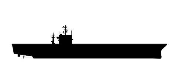 Aircraft Carrier Warship Vector — Stock Vector