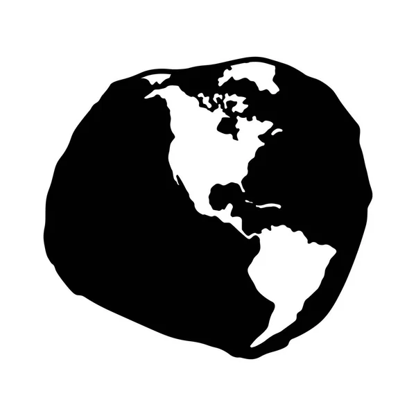 Geoid Форма Північної Південної Америки Вектор — стоковий вектор