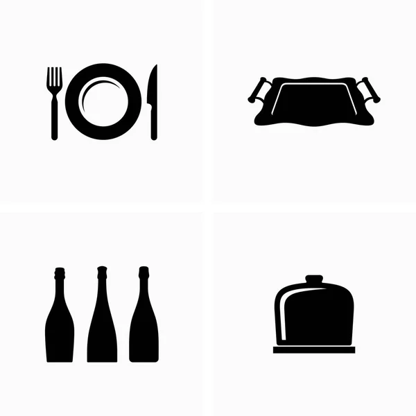 レストラン用品とサービング用品 ベクトル — ストックベクタ