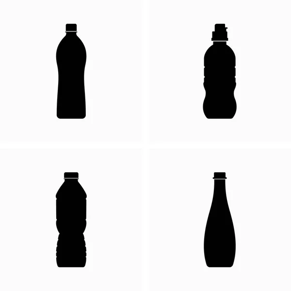 Diferentes Botellas Agua Forma Vector — Archivo Imágenes Vectoriales