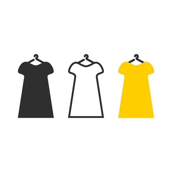 Κοντό Φόρεμα Μια Κρεμάστρα Set — Διανυσματικό Αρχείο