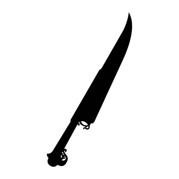 Antike Alte Messer Silhouette — Stockvektor