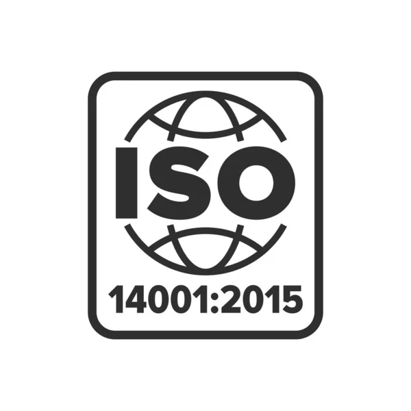 Iso 14001 2015 Símbolo Certificado — Archivo Imágenes Vectoriales
