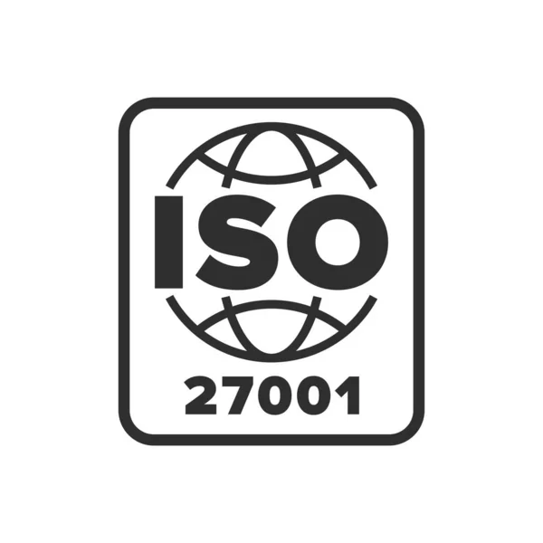 Iso 27001 Símbolo Certificado — Archivo Imágenes Vectoriales