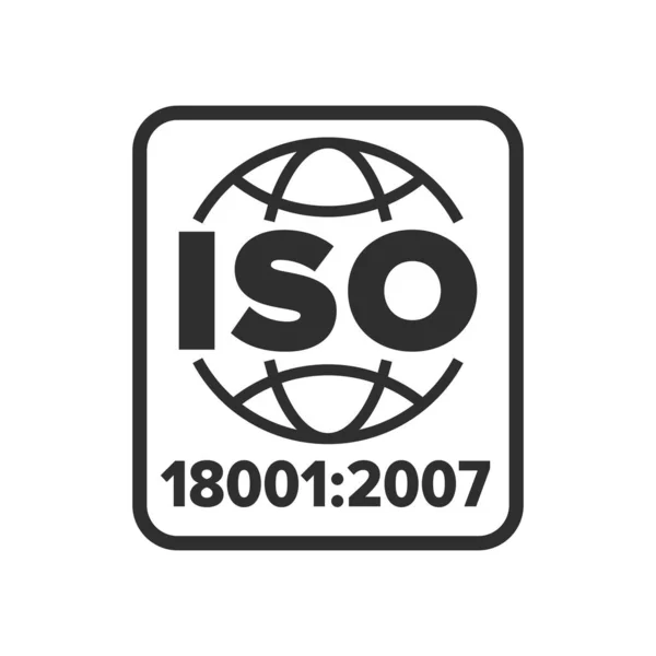 Iso 18001 Símbolo Certificado 2007 — Archivo Imágenes Vectoriales