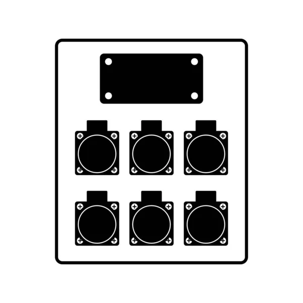 Electrical Power Distribution Panel — Stock Vector