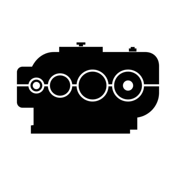 Mechanical Industrial Gearbox Vector — Stock Vector