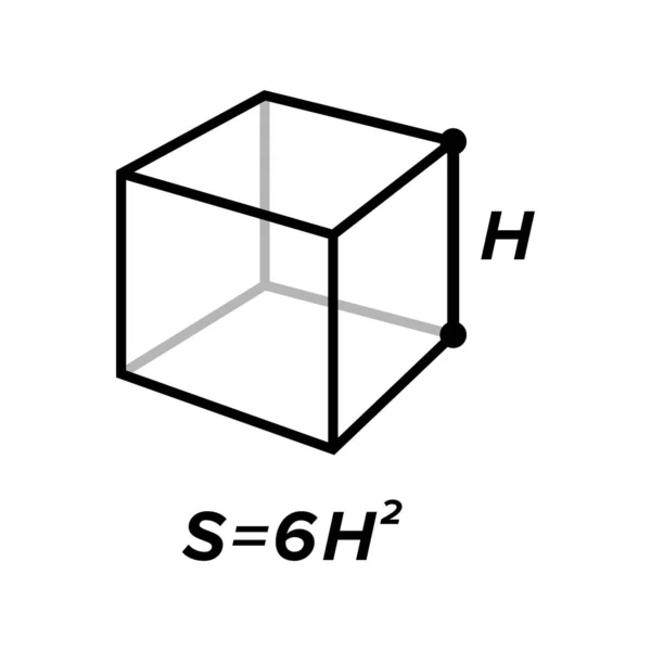 큐브의 표면적 — 스톡 벡터
