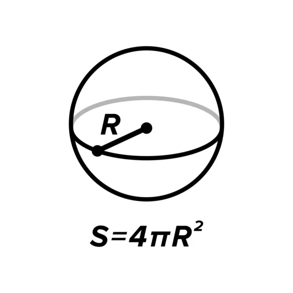 球の表面積 ベクトル — ストックベクタ