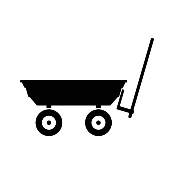 Bodenarbeit Gartenwagen Vektor — Stockvektor