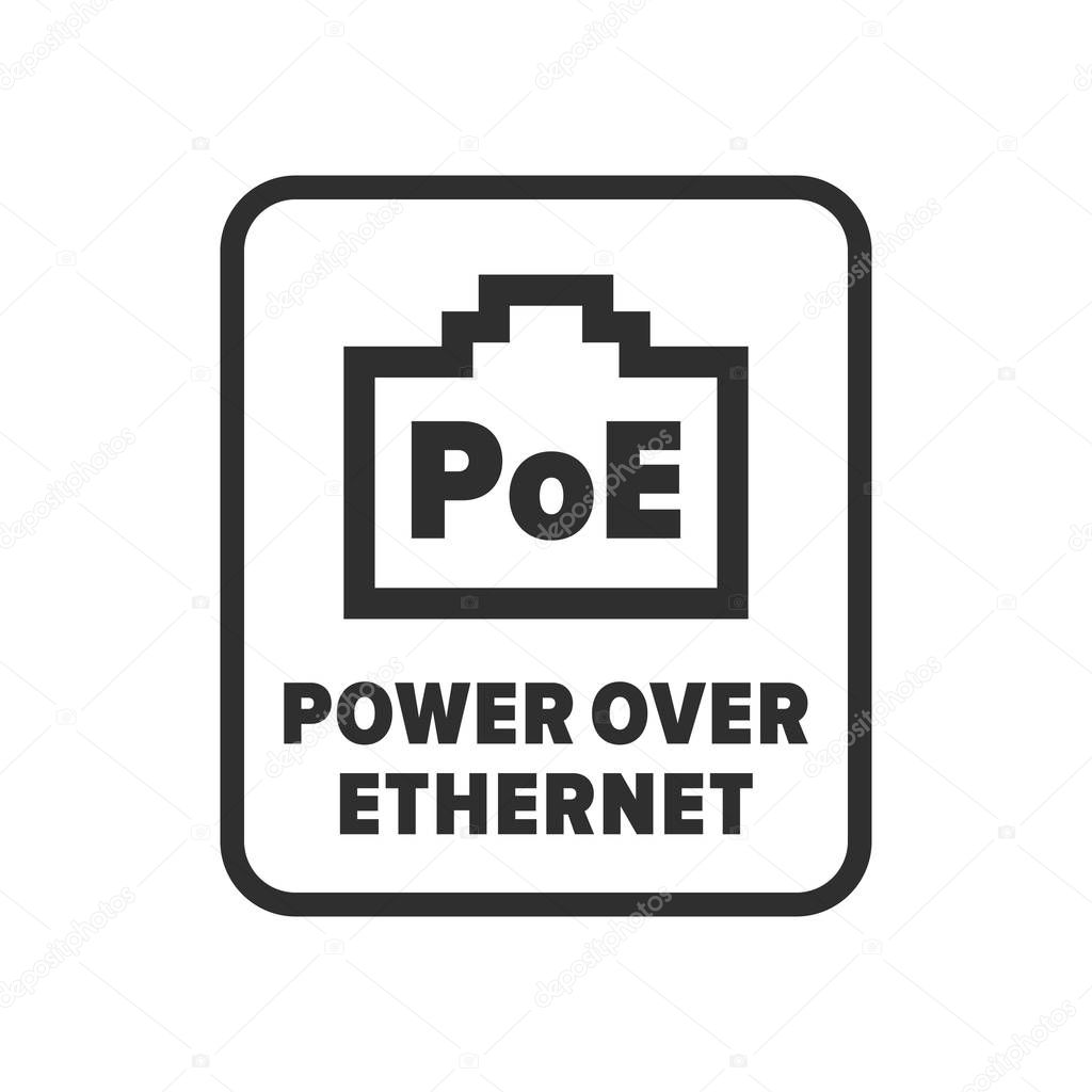 Power over Ethernet symbol - Vector