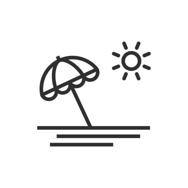 plaj şemsiyesi altında güneş