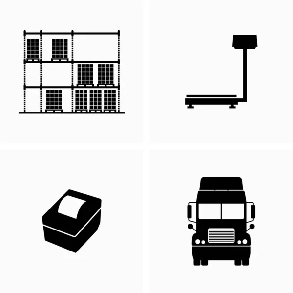 工业储存设备和货物运输 — 图库矢量图片