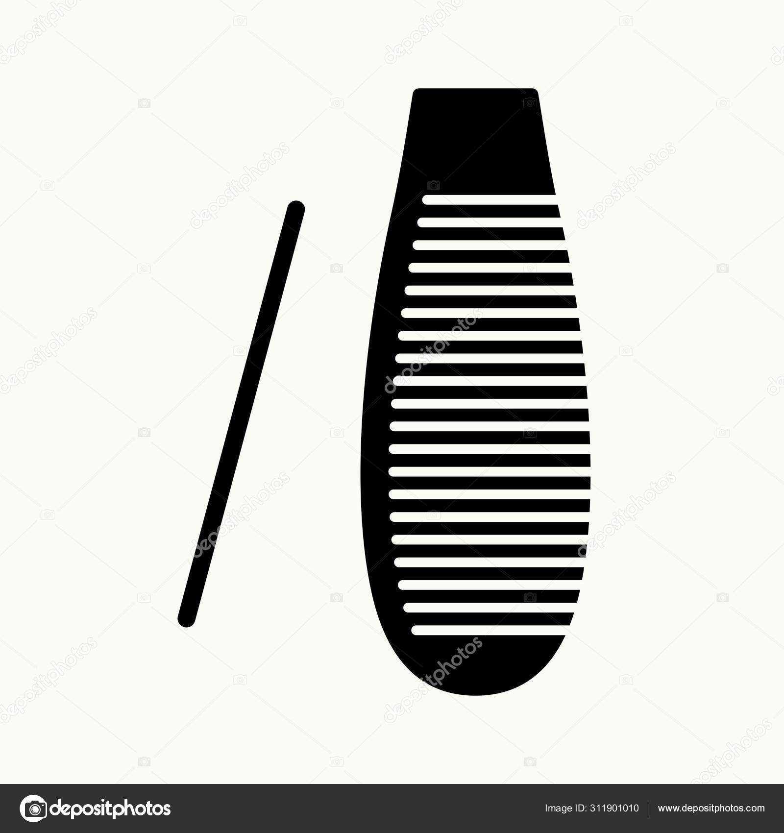 Guiro Instrumento Latinoamericano Percusión vector, gráfico vectorial