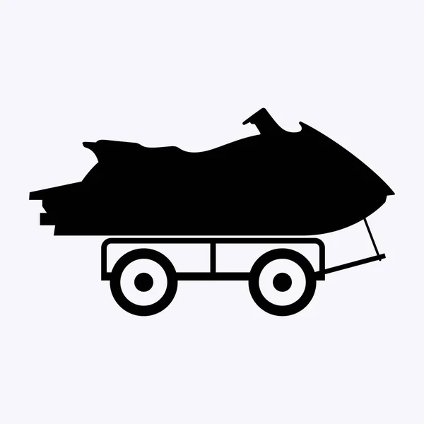 Personal Watercraft Mobile Wheeled Platform — Stock Vector