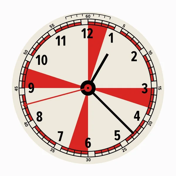 Reloj Náutico Versión Color — Vector de stock