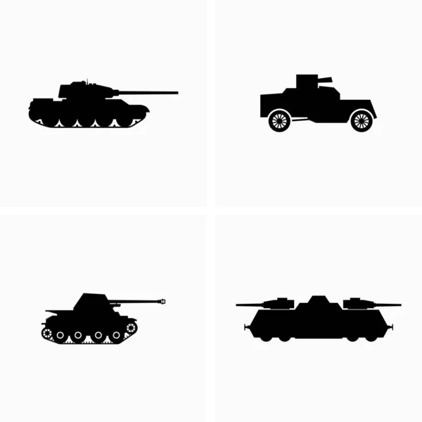 Armoured Armed Combat Fighting Vehicles — Stock Vector
