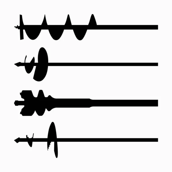 Différents Types Formes Perceuses — Image vectorielle