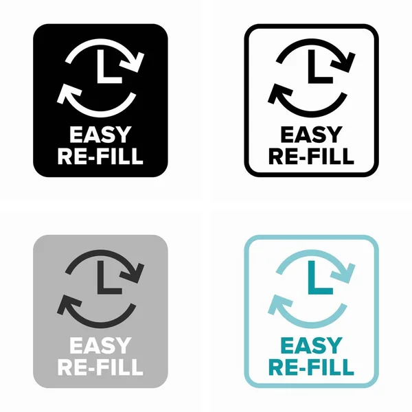 簡単かつ迅速な補充システム情報サイン — ストックベクタ