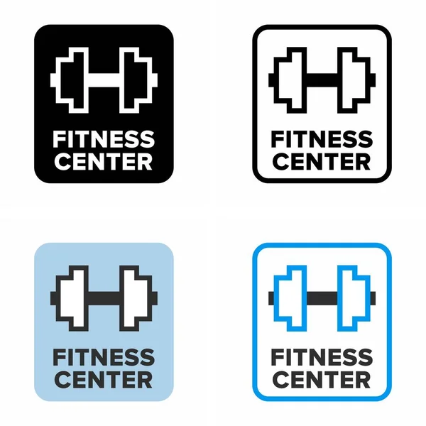 Fitnesscentrum Fitnessruimte Wellness Club Informatiebord — Stockvector