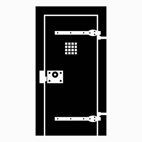 Gevangenisceldeur Met Grillraam — Stockvector
