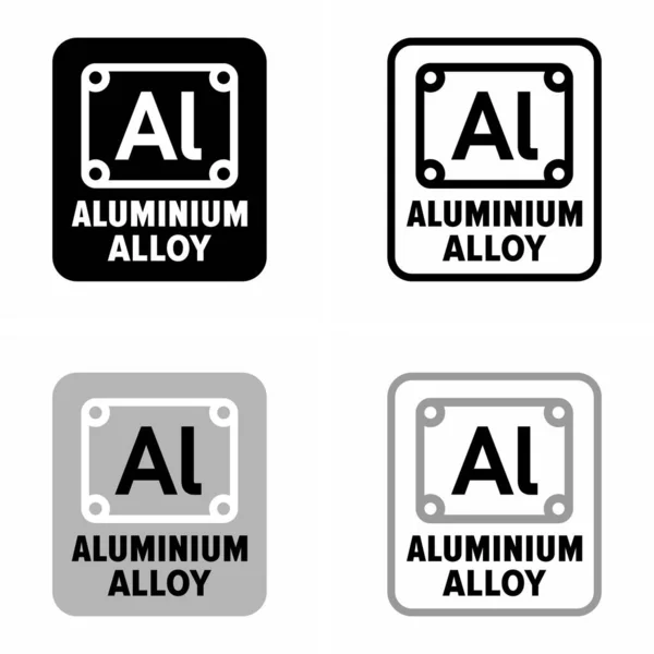 Samenstelling Met Aluminiumlegering Overheersing Informatiebord — Stockvector