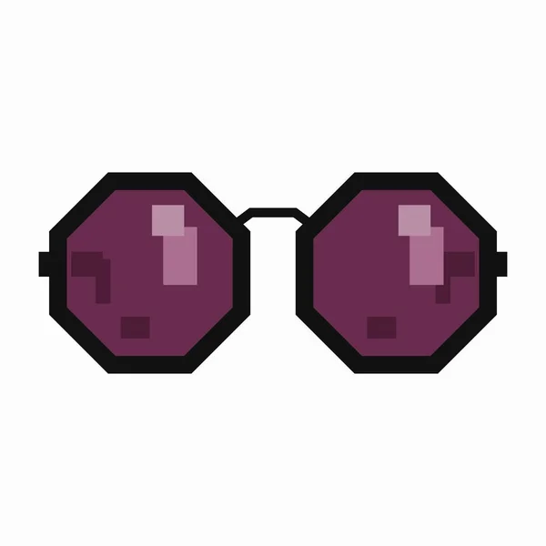 Óculos Sol Design Plano Pixel — Vetor de Stock
