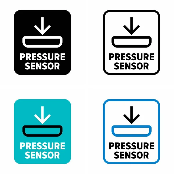 Sensor Pressão Dispositivo Aplicação Toque Sinal Informação — Vetor de Stock