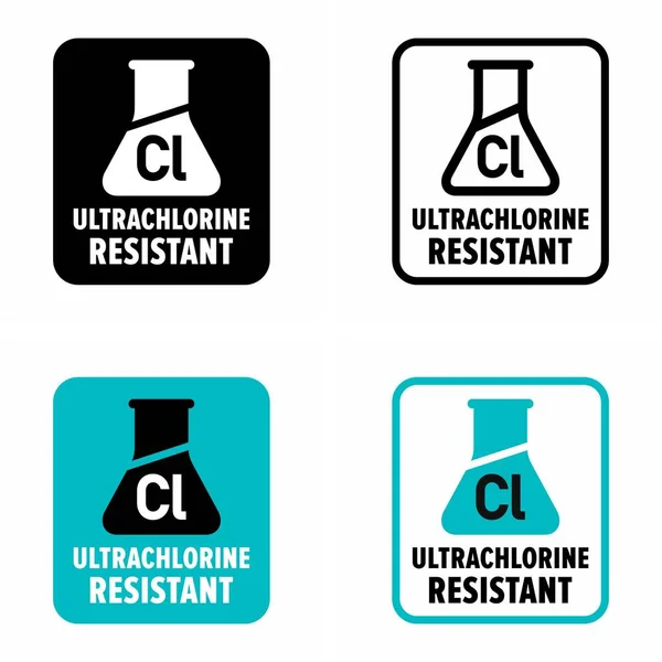 Informatieteken Voor Ultrachloorbestendig Materiaal — Stockvector