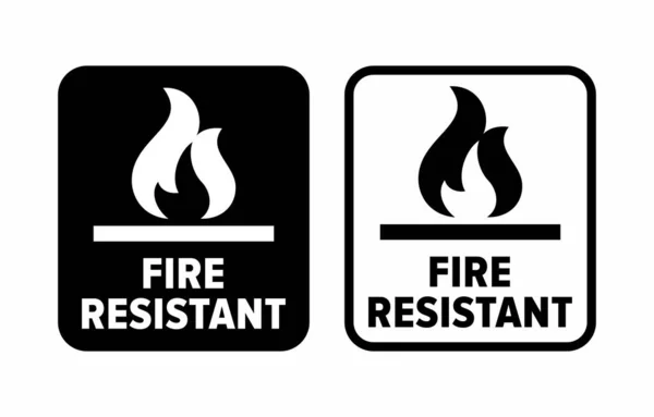 Ateşe Dayanıklı Materyal Bilgi Işareti — Stok Vektör