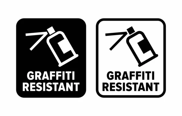 Grafiti Dirençli Yüzeyler Kaplamalar Bilgi Işareti — Stok Vektör