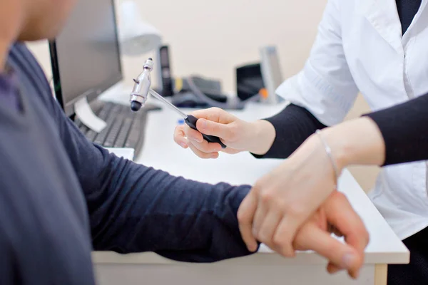 Neurologist Checks Elbow — Stock Photo, Image