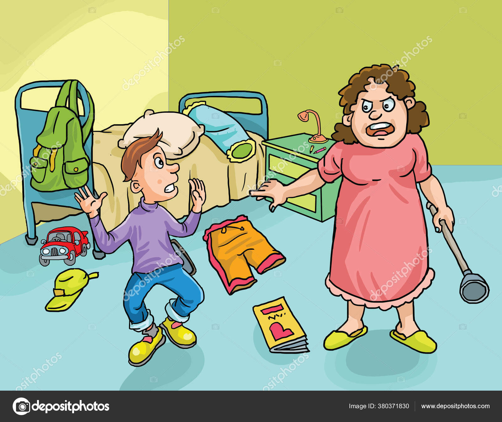 Unmade bed Vector Images | DepositPhotos, image size:1600x1345