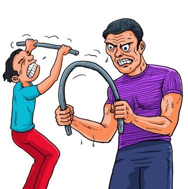 Güçlü Adam ve Zayıf Adam Çizimi