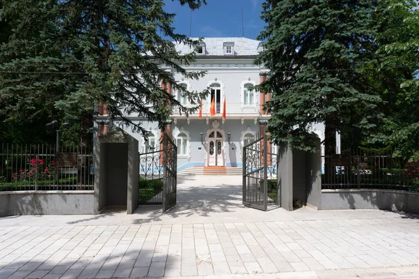 Cetinje Monténégro Juin 2019 Entrée Palais Bleu Résidence Officielle Président — Photo