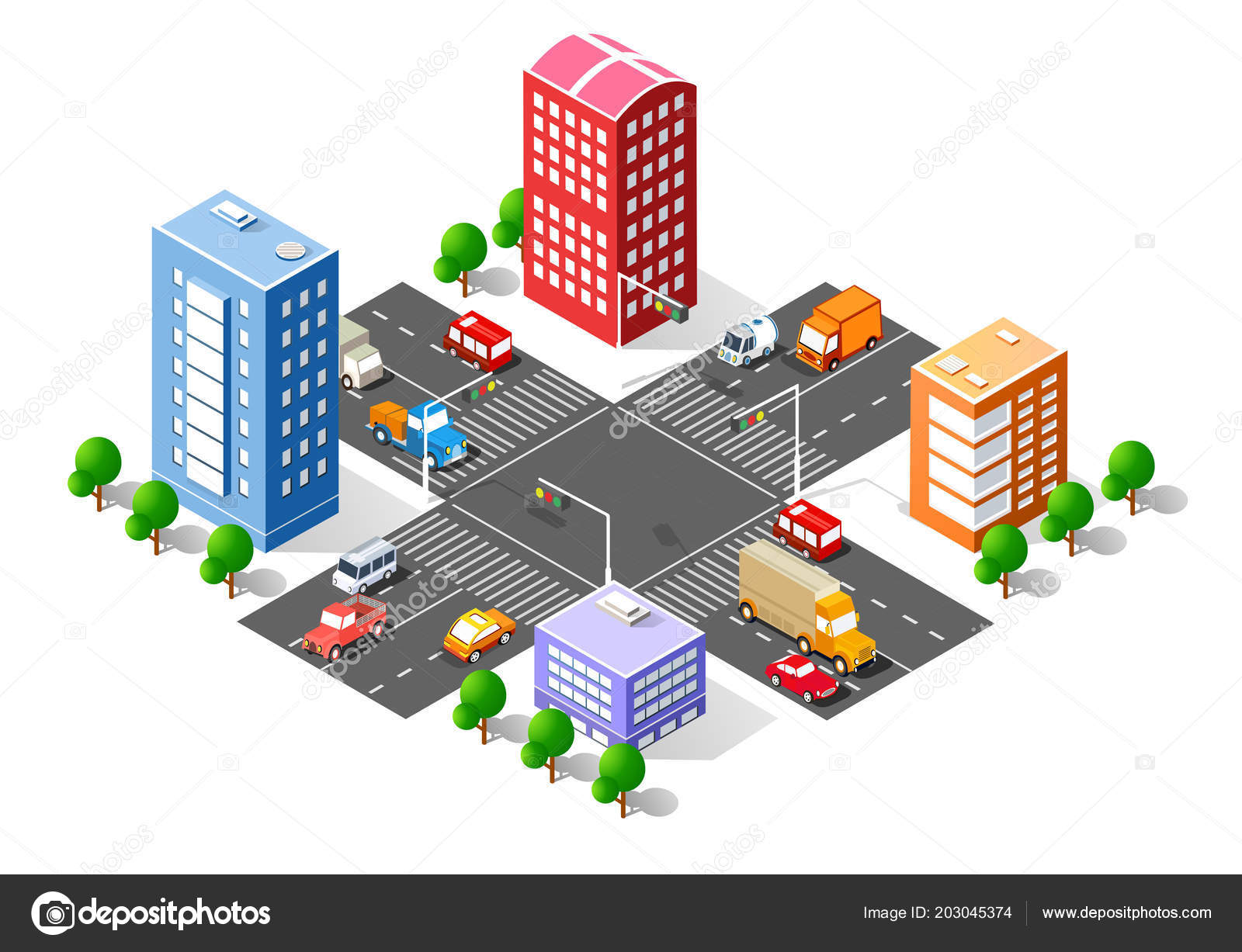 Isometric Tree Digital Design Vector Art Stock Images Depositphotos