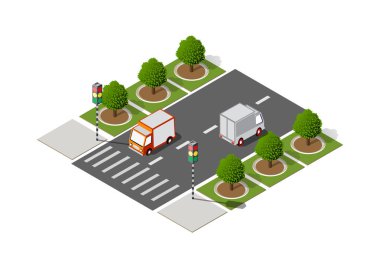Karayolu şehir sokak yol trafik araçları. Altyapı kentsel ekonomi.